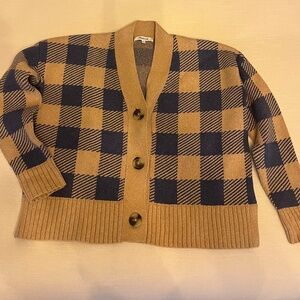 Madewell checkered cardigan